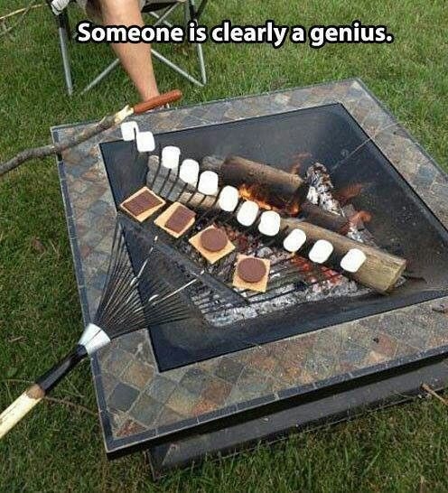 Smores on a rake