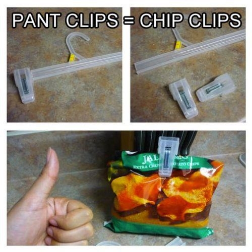 Pant clips equal chip clips