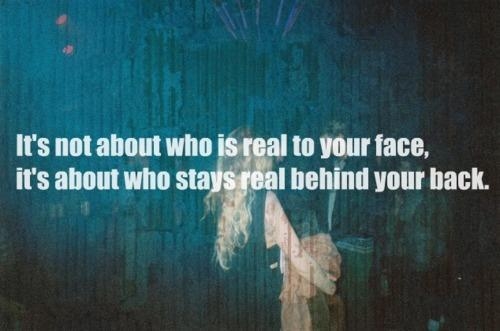 Who stays real Who stays real