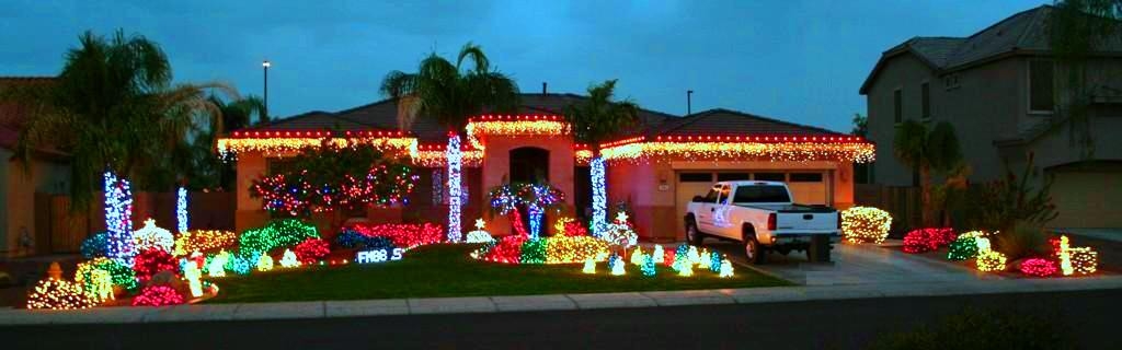 Colorful Christmas Lights Display Colorful Christmas Lights Display