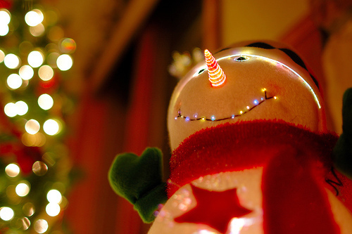 Glowing snowman Glowing snowman