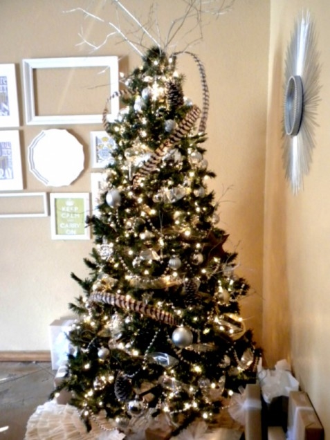 Sparkly silver tree