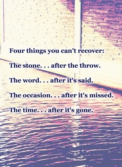 Four Things You Cant Recover