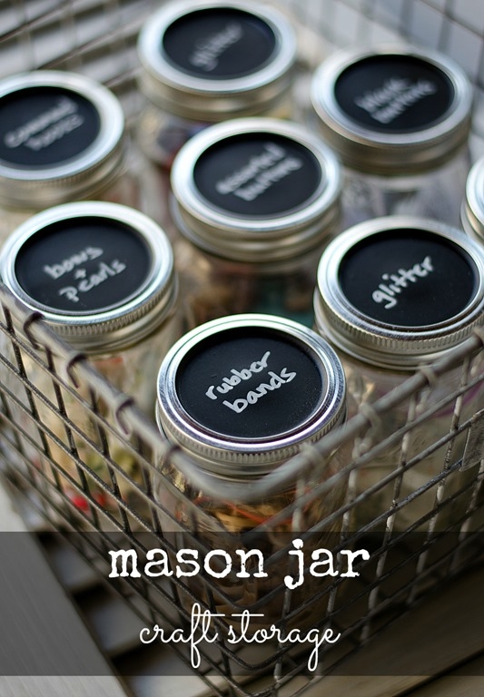 Mason jar craft storage Mason jar craft storage