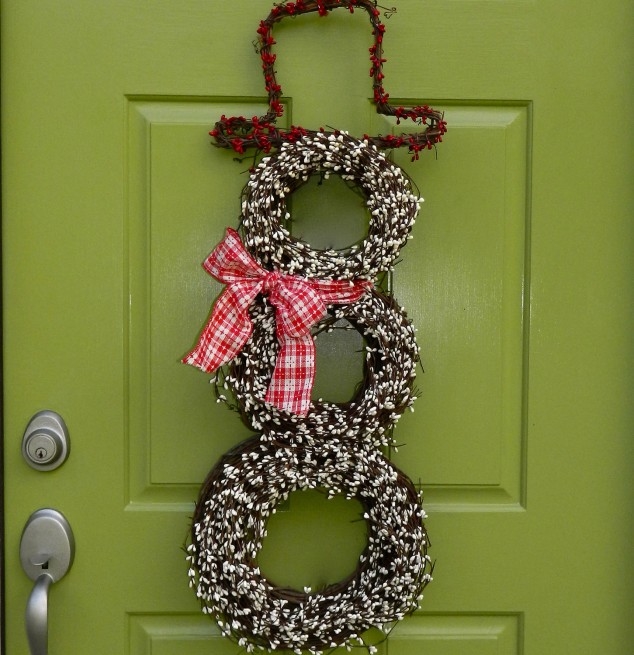 Twig snowman wreath Twig snowman wreath