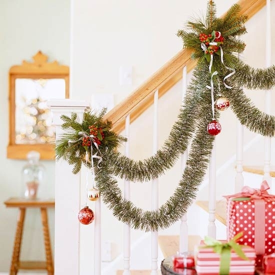 Hanging evergreen and holly Hanging evergreen and holly