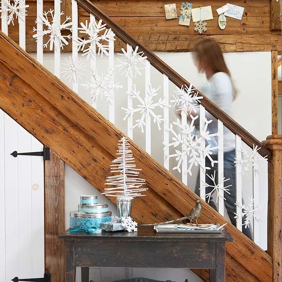 Snowflake stair decor