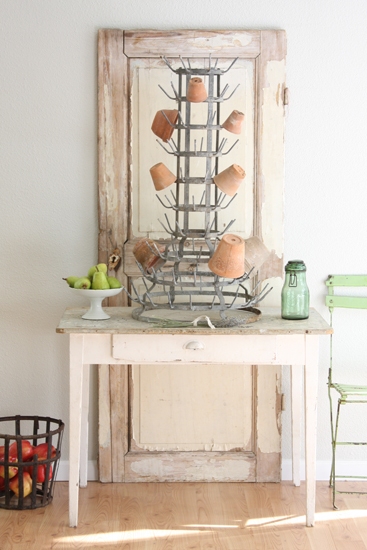 Antique french bottle drying rack Antique french bottle drying rack