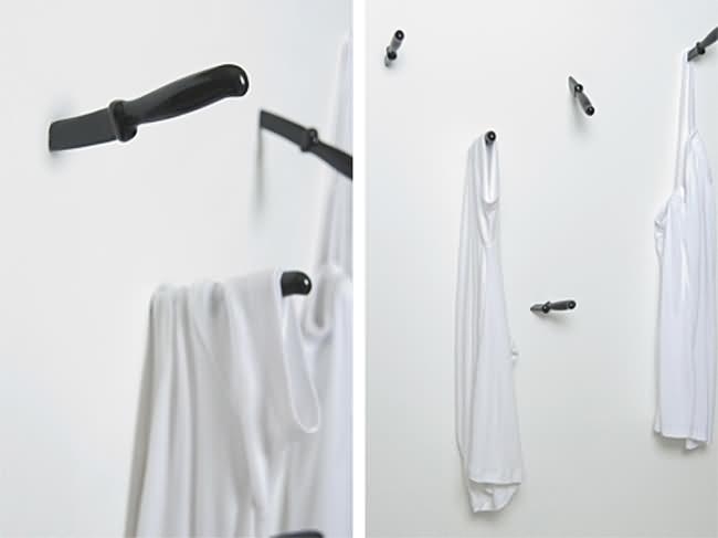 Knife coat hooks