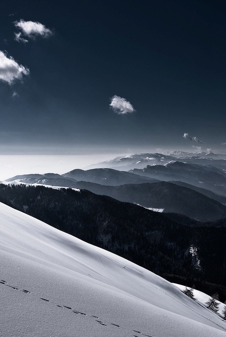 Snow covered mountains