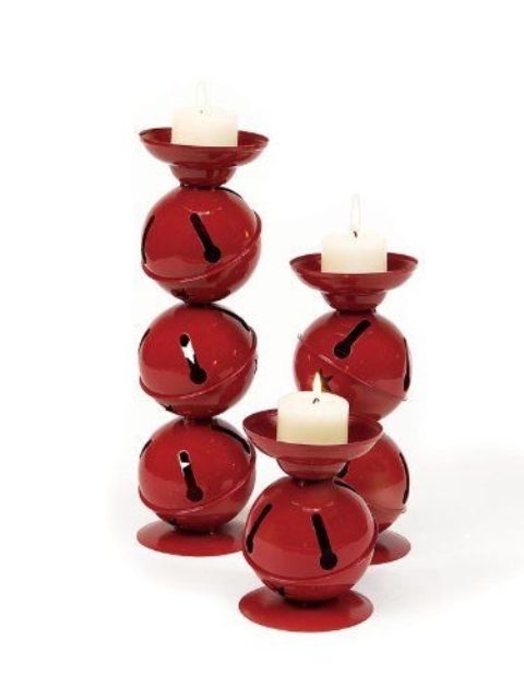 Jingle bell candle holders Jingle bell candle holders