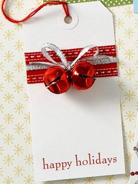 Jingle bell gift tags Jingle bell gift tags
