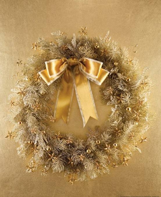 Golden ribbon wreath Golden ribbon wreath