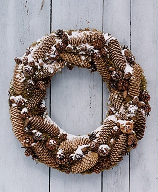 Pinecone wrapped wreath Pinecone wrapped wreath