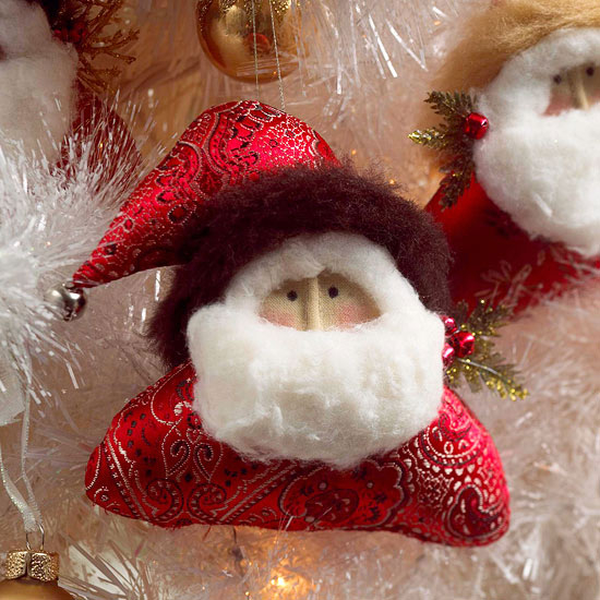 Plush santa ornament Plush santa ornament
