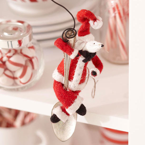 Santa claus mouse ornament