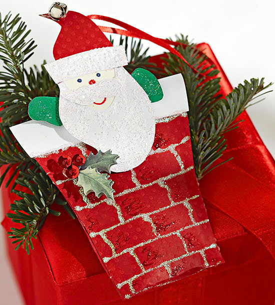 Santa claus paper ornament