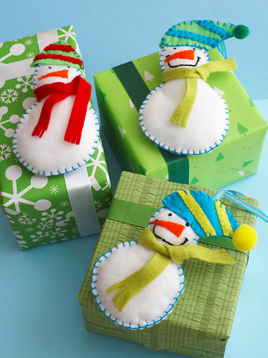 Simple snowman ornaments