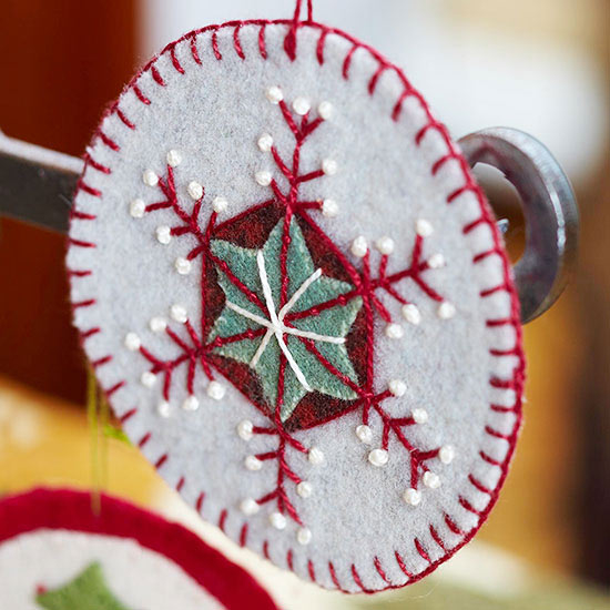 Felt snowflake shapes Felt snowflake shapes