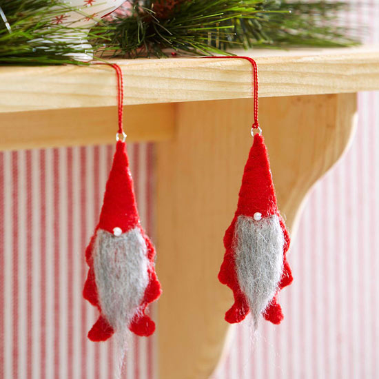 Felt gnome ornaments Felt gnome ornaments