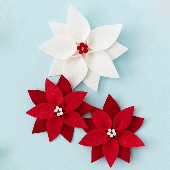 Felt poinsettia christmas ornament Felt poinsettia christmas ornament