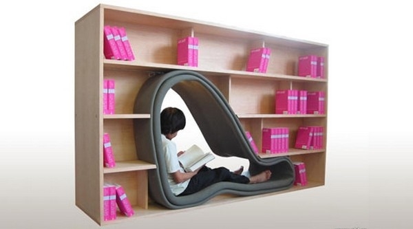 The cave bookshelf