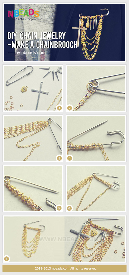 DIY Chain Jewelry - Make A Chain Brooch