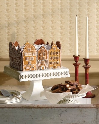 Gingerbread town square cake Gingerbread town square cake