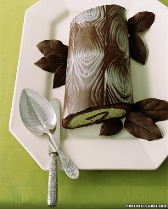 Pistachio chocolate buche de noel