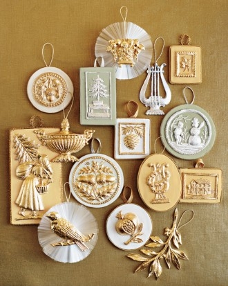 Metallic and spun glass ornaments