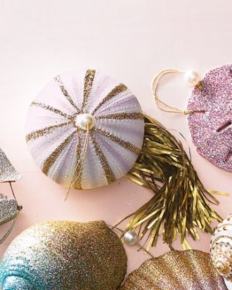 Sea urchin jellyfish ornaments