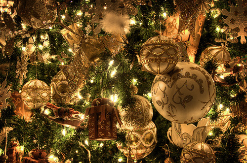 Golden festive ornaments Golden festive ornaments