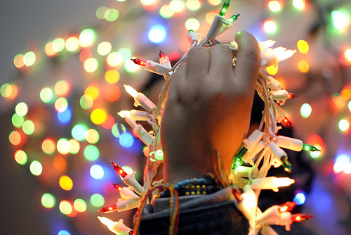 Handful of christmas lights