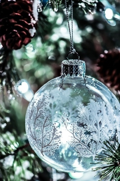 Winter glass ornament