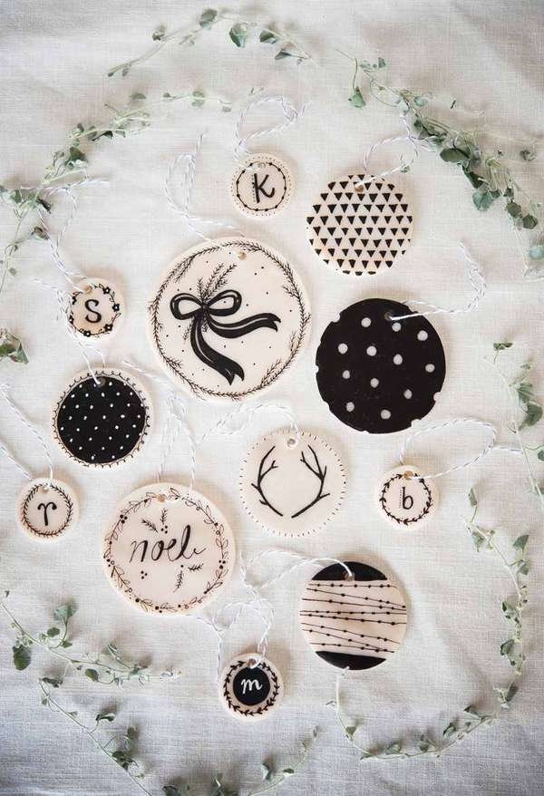 Monochrome christmas ornaments Monochrome christmas ornaments