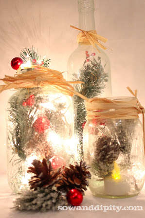Frosted holiday mason jars Frosted holiday mason jars