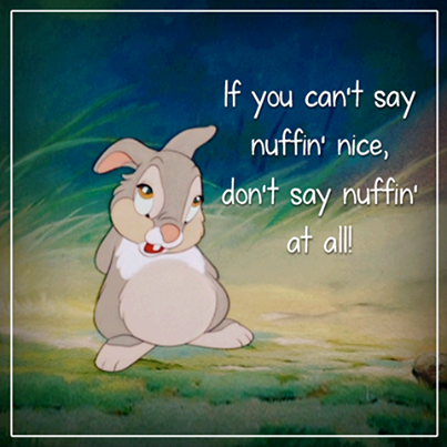 If You Cant Say Nuffin Nice