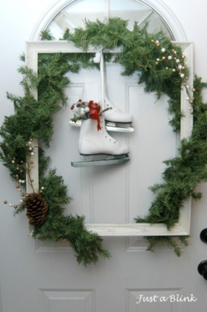 Wreath picture frame