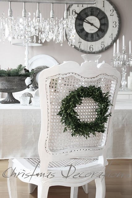 Chair wreath decorations