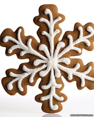Gingerbread snowflakes