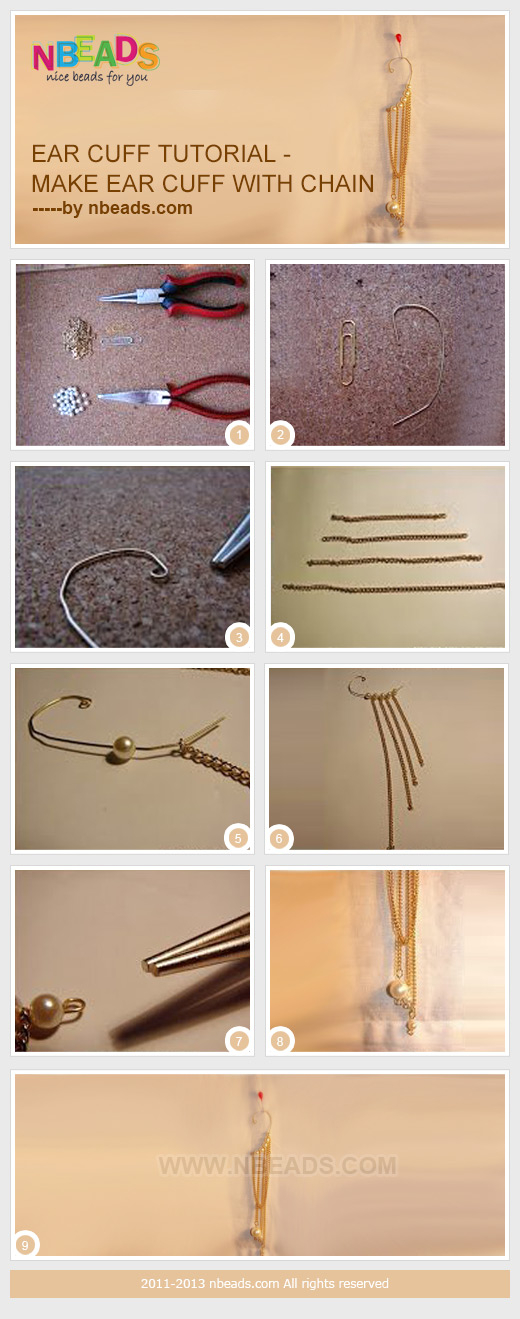 Ear Cuff Tutorial - Make Ear Cuff with Chain Ear Cuff Tutorial - Make Ear Cuff with Chain