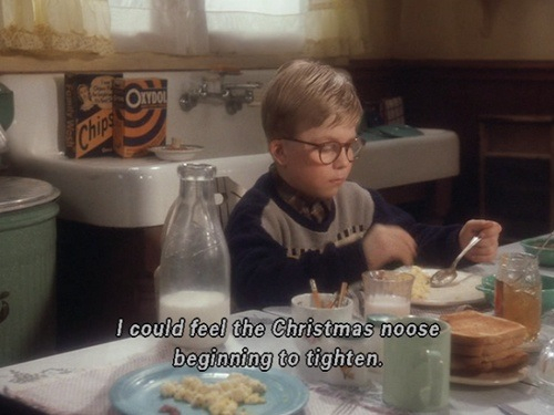 I could feel the christmas noose
