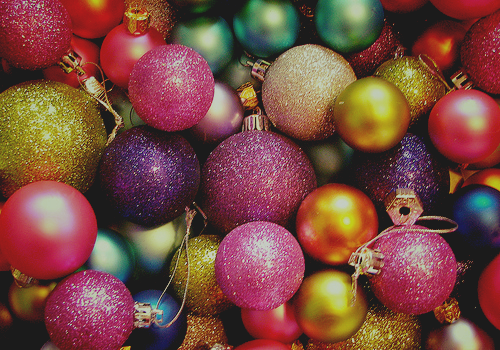 Glittery ornaments Glittery ornaments