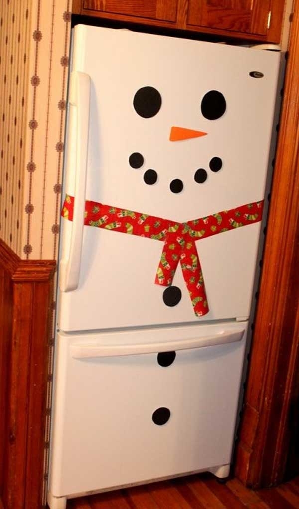 Adorable snowman fridge