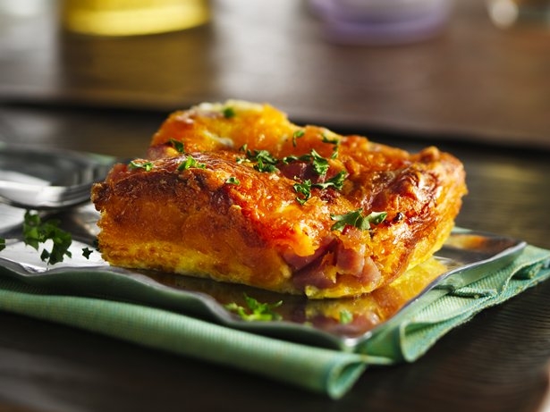 Puffed pancake brunch casserole
