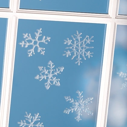 Glittery window clings Glittery window clings