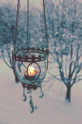 Glass candle holder 