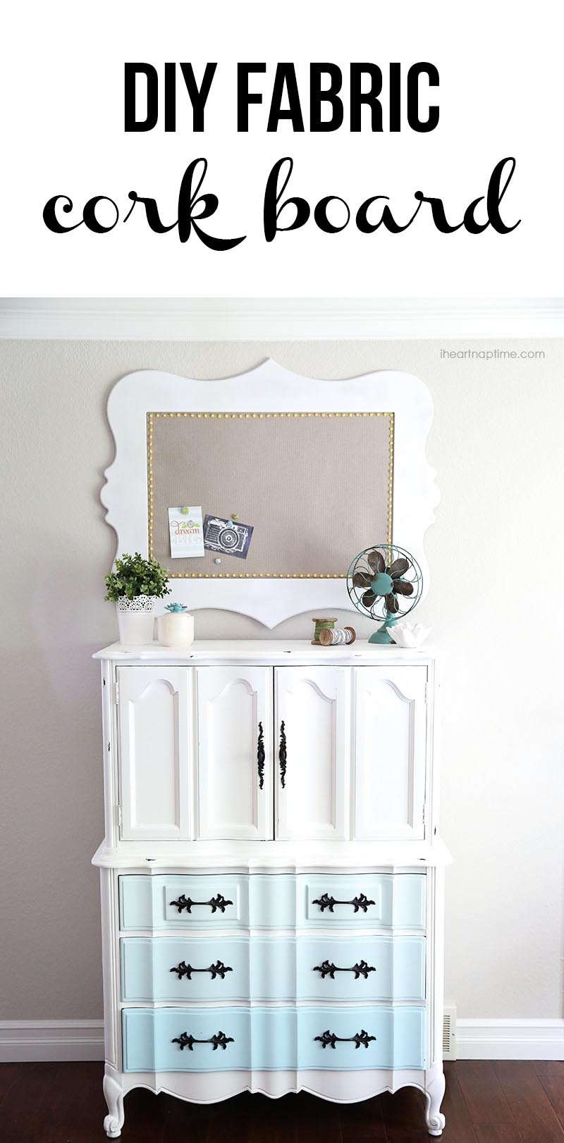 Fabric cork board