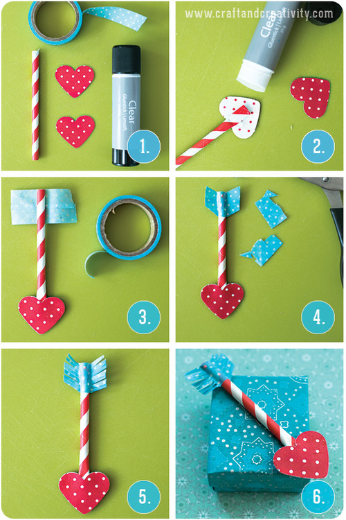 Paper straw love arrows Paper straw love arrows