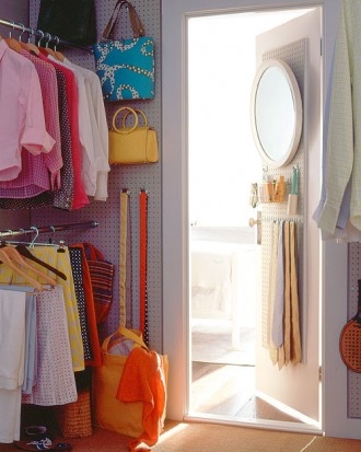 Closet pegboard Closet pegboard